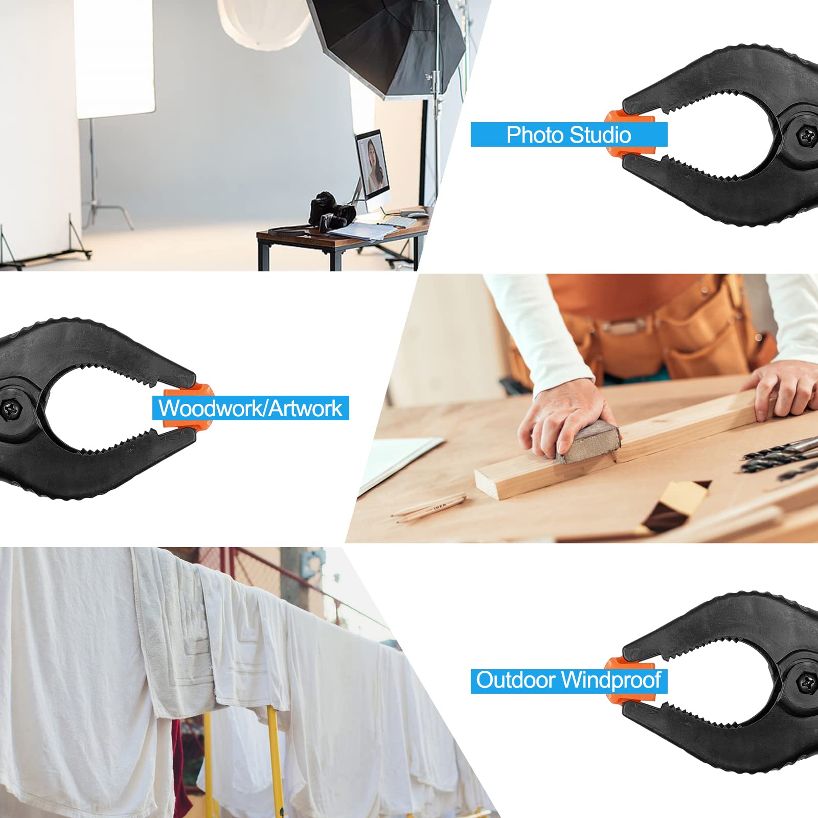 Morsetti A Molla 4 Pezzi - Per Falegnameria, Fai Da Te E Progetti Artigianali - Foto 6