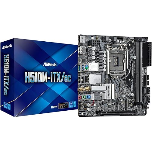 ASROCK H510M-ITX/AC LGA1200/ Intel H510/ DDR4/ SATA3&USB3.2/ M.2/ WiFi&Bluetooth/Mini-ITX Motherboard