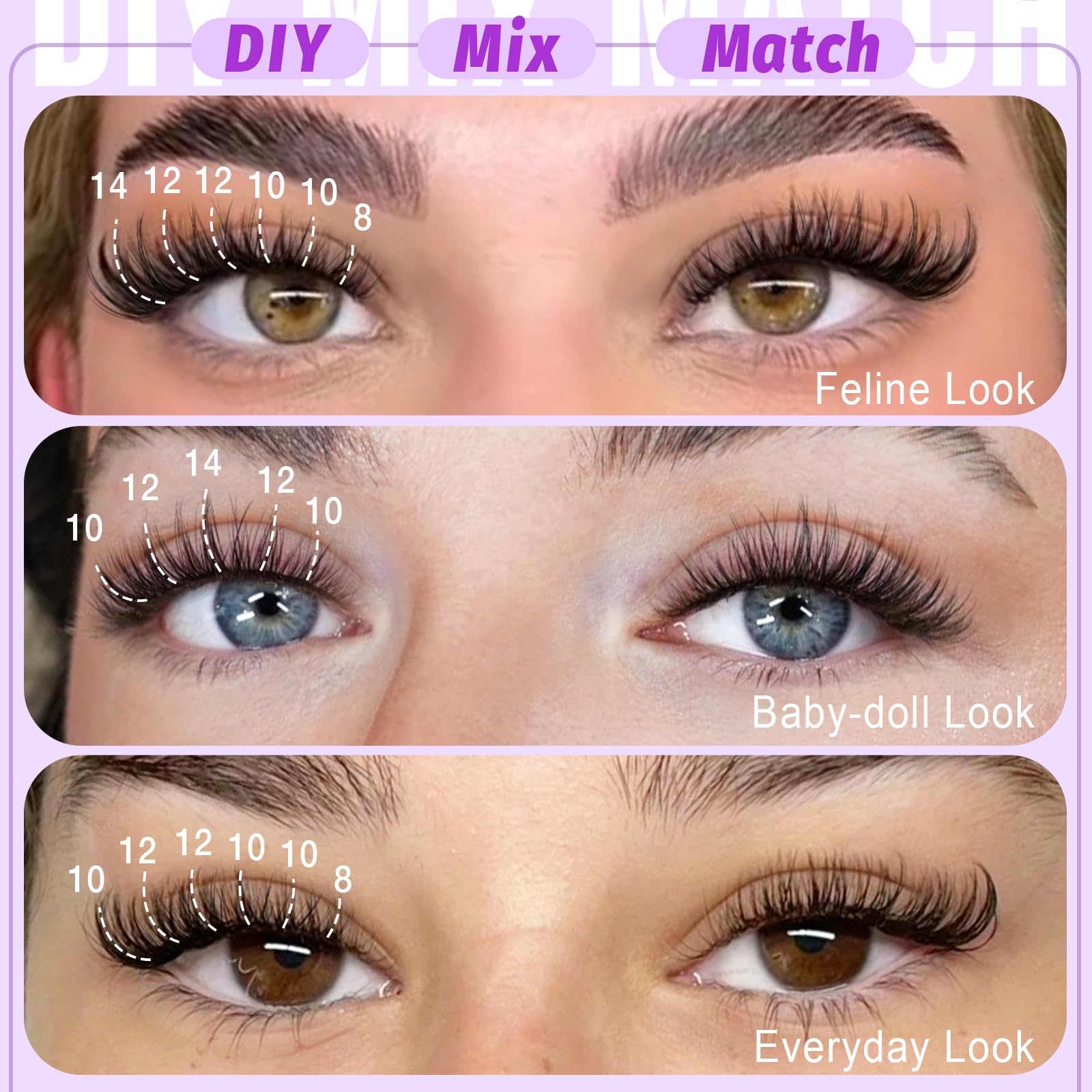 Amazon.com: Yawamica Lash Clusters Kit Natural Lash Extension Kit