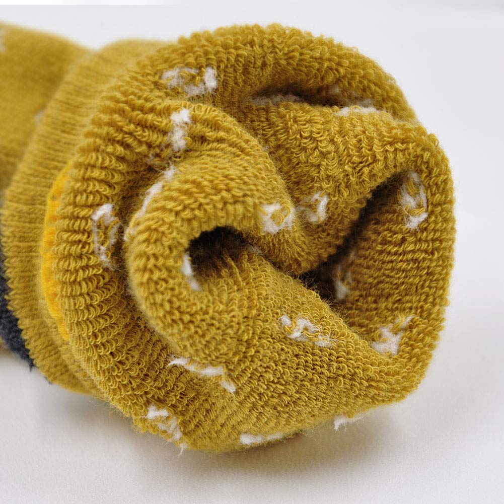 LOFIR Calzini Termici in Cotone per Bambina Calzini caldi invernali, Novità Crew Calze Caldo per Ragazze Bambine Bambini 2-11 anni, taglia 20-34, 6 paia