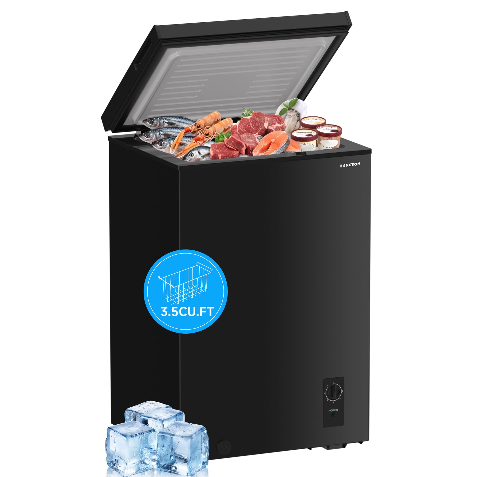 BANGSON 3.5 Cu Ft Chest Freezer