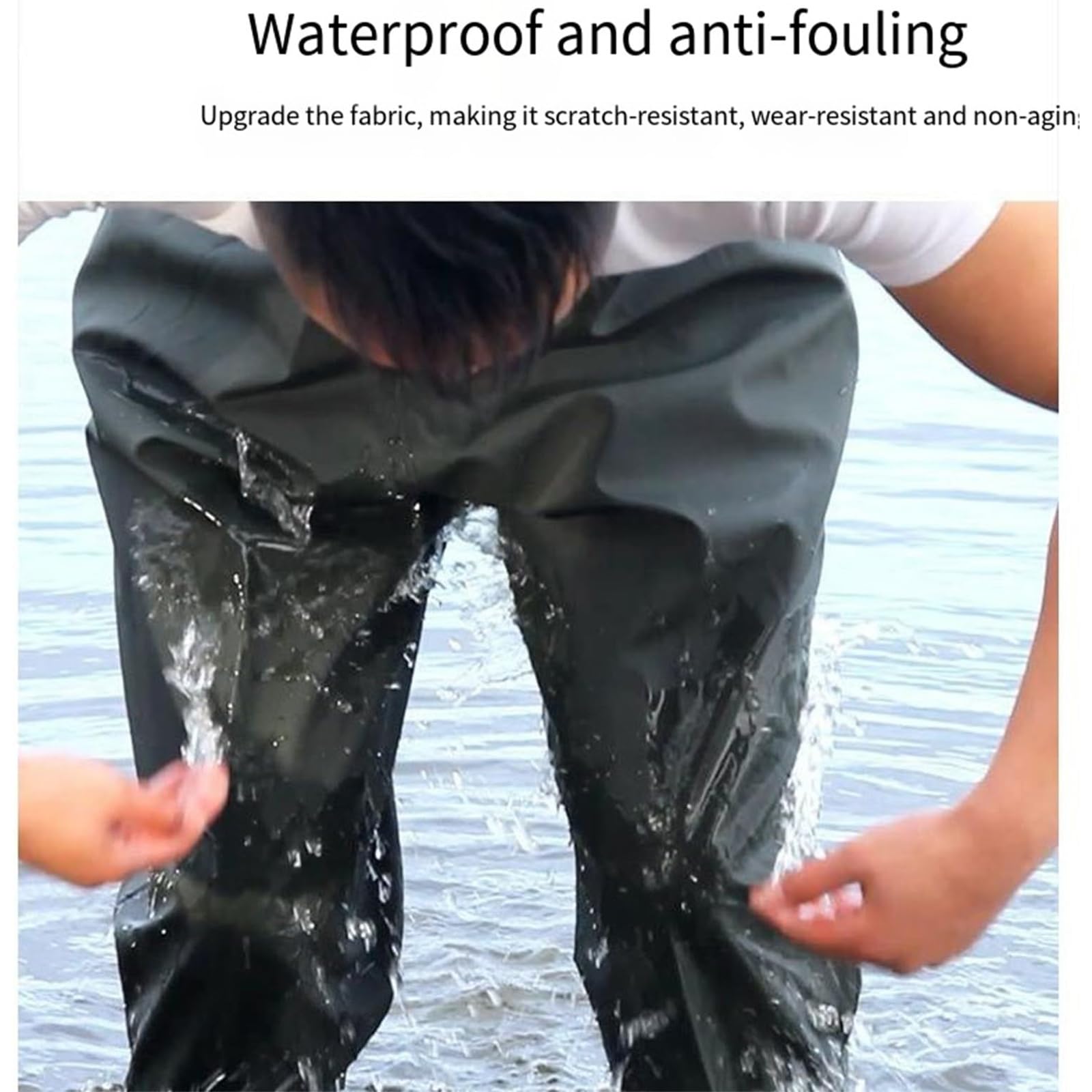 Wader da Pesca con Cappello Antipioggia e Guanti, Impermeabili, per Uomo e Donna, Ideali per Pesca A Mosca, Pesca al Colpo, Pesca in Mare, Agricoltura e Caccia.