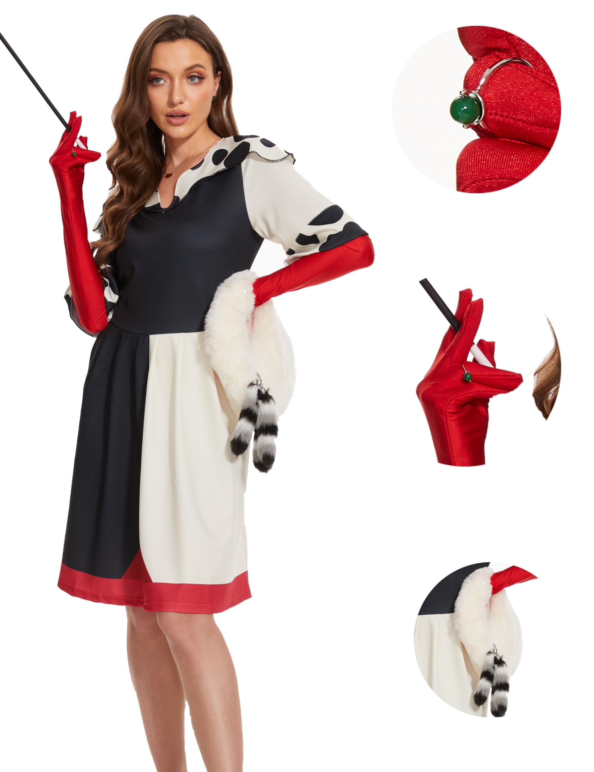 WXCTEAM 6Pack Ladies Costume Props Set For Halloween Fancy Show Evil Dog Lady Cosplay Accessories