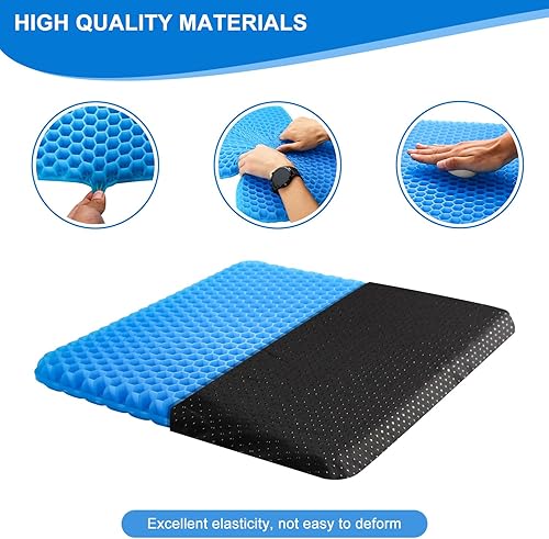 Miniatura 4 de Cojín de gel extra grueso, cojín de asiento fresco, asientos de silla, cojines de asiento de silla de ruedas, cojín de asiento de automóvil, cojines