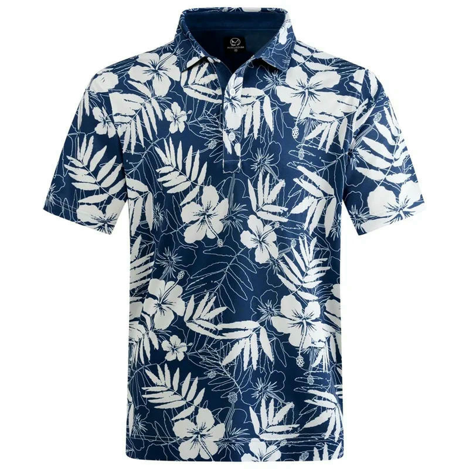 Maglietta Uomo Hawaiian Plants Camicia Uomini Estate 3D Stampa Foglie Fiore Manica Corta Golf Camicie Oversized Street Tops T-Shirt Vestiti-plbecky1031343-s