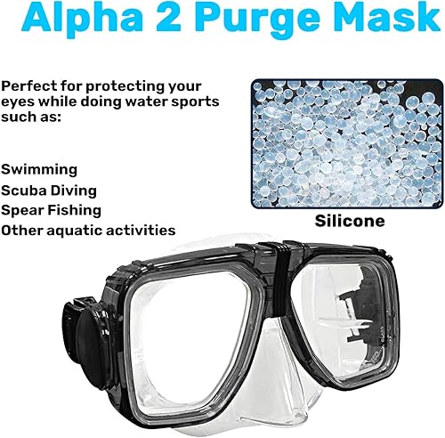 Miniatura 2 de H2Odyssey Alpha 2 Scuba Mask - Anti Fog Scratch Resistant Masks for Snorkeling - Wide Angle Comfort Fit Diving Mask