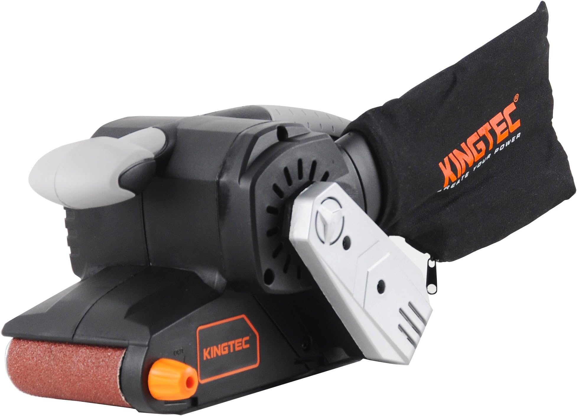 KINGTEC 6.5A Belt Sander, 3 in. x 18 in. - with 2pcs Sanding Belt, Dust Bag, 6 FT Cord Length, KT11001 (3"x18") for DIY use