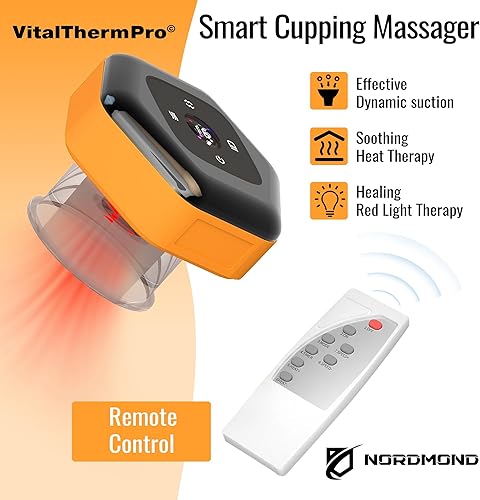 Miniatura 5 de Juego de terapia de ventosas eléctricas profesionales con control remoto, masajeador inteligente de ventosas y tazas de terapia térmica avanzada