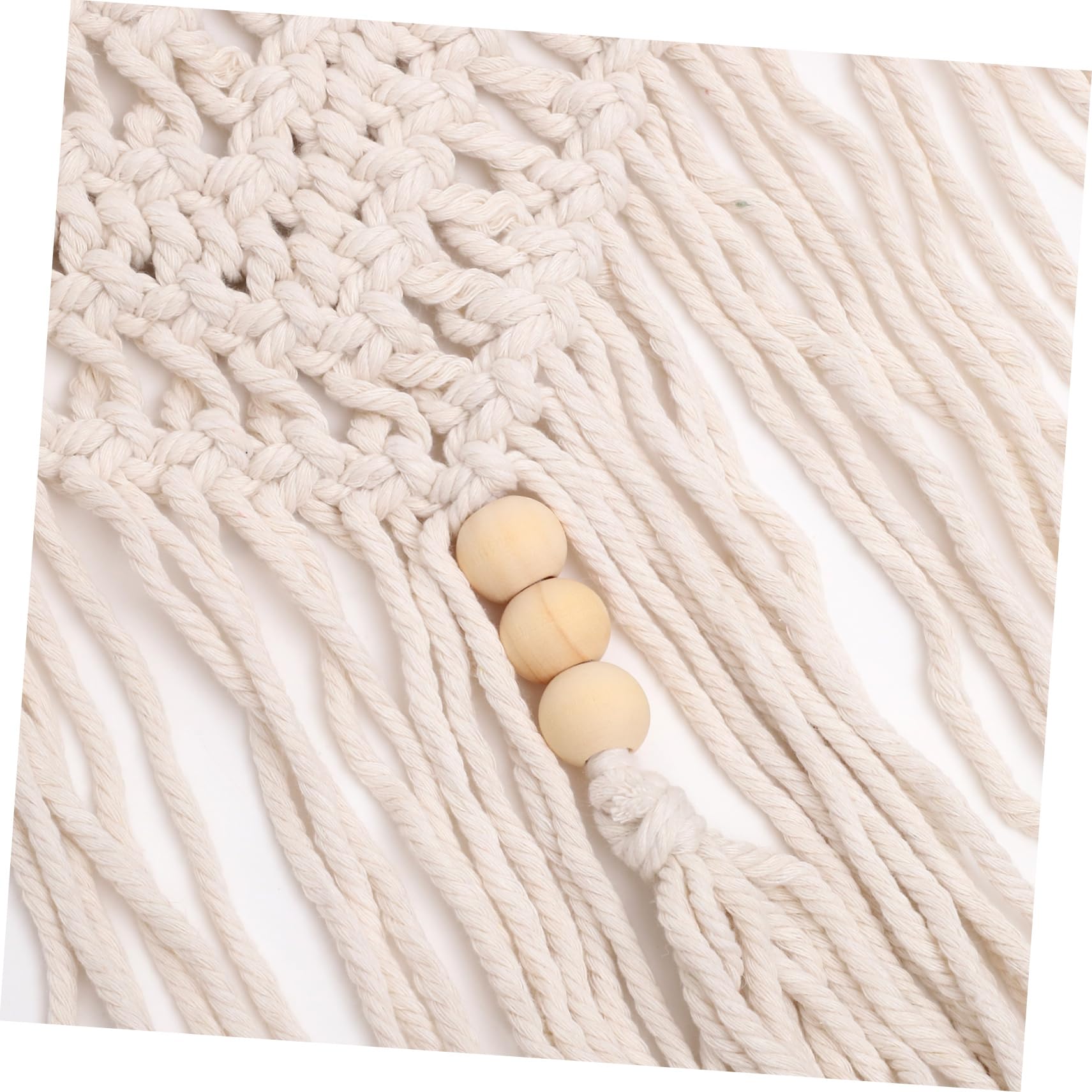 VOSAREA Rideau Macramé Bohème en Coton Tissé avec Pampilles, Décoration Murale et Porte D'entrée Style Naturel