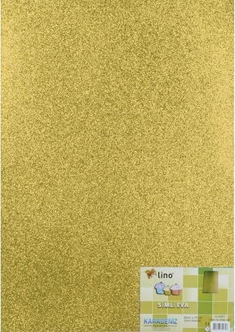 Lino Eva 50 x 70 cm Altin 2 mm Simli