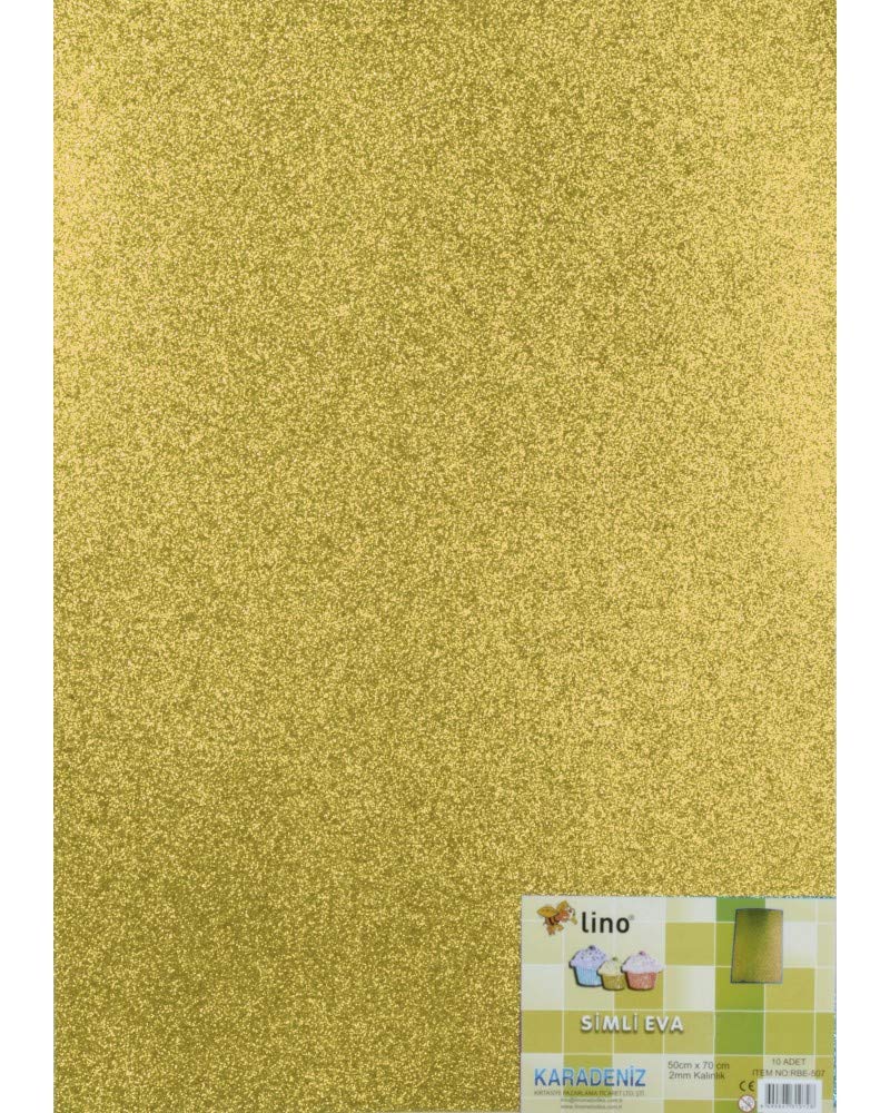 Lino Eva 50 x 70 cm Altin 2 mm Simli
