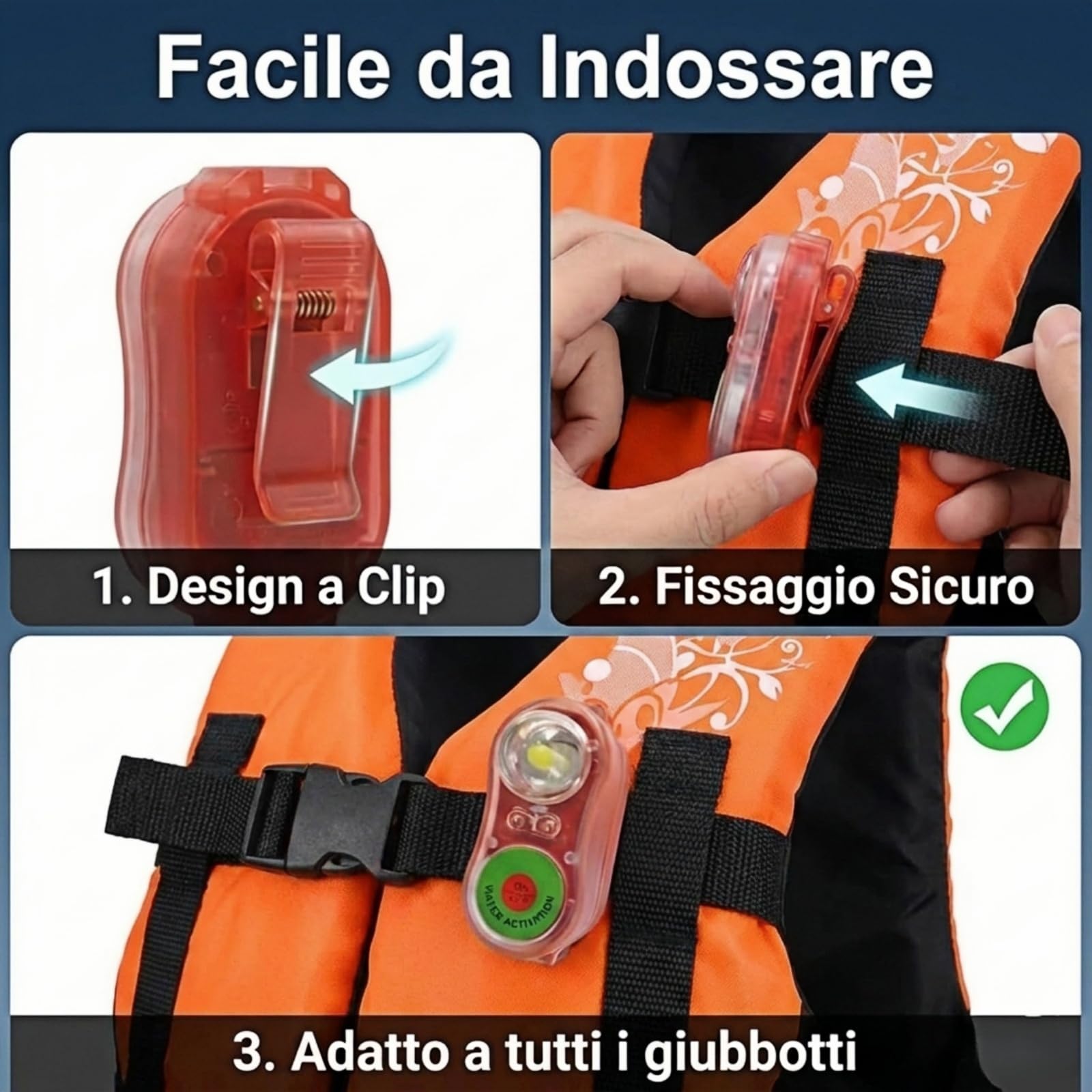 8 chalecos salvavidas, luces LED, chalecos salvavidas intermitentes para supervivencia en agua de emergencia