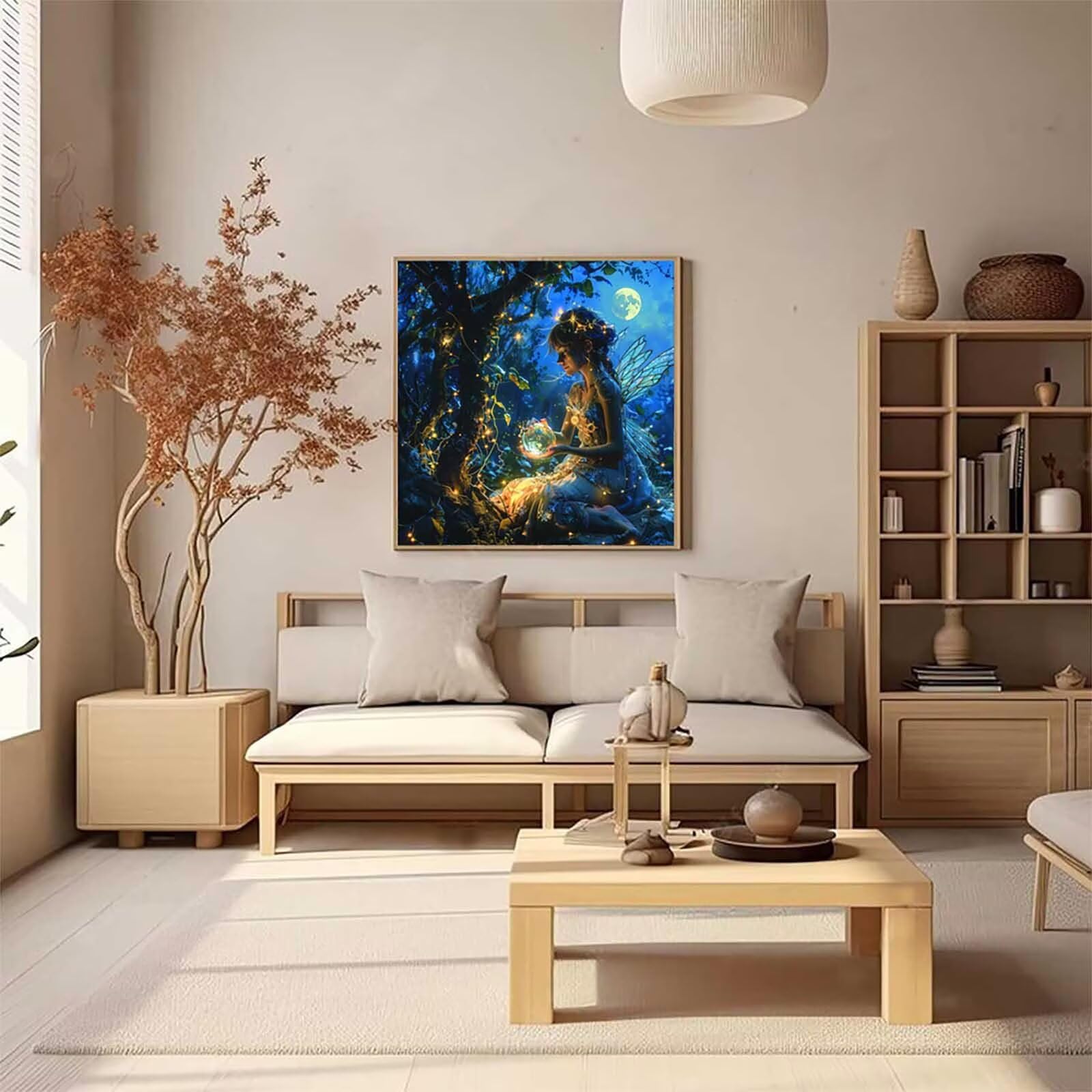5D Diament Malarstwo anioł Numer dla dorosłych, Diament Malarstwo Dorosły Księżyc, DIY Hobby Kreatywny zestaw dla dorosłych, Numer Malarstwo Rhinestone Zestaw Ścieg krzyżykowy, Boże Narodzenie