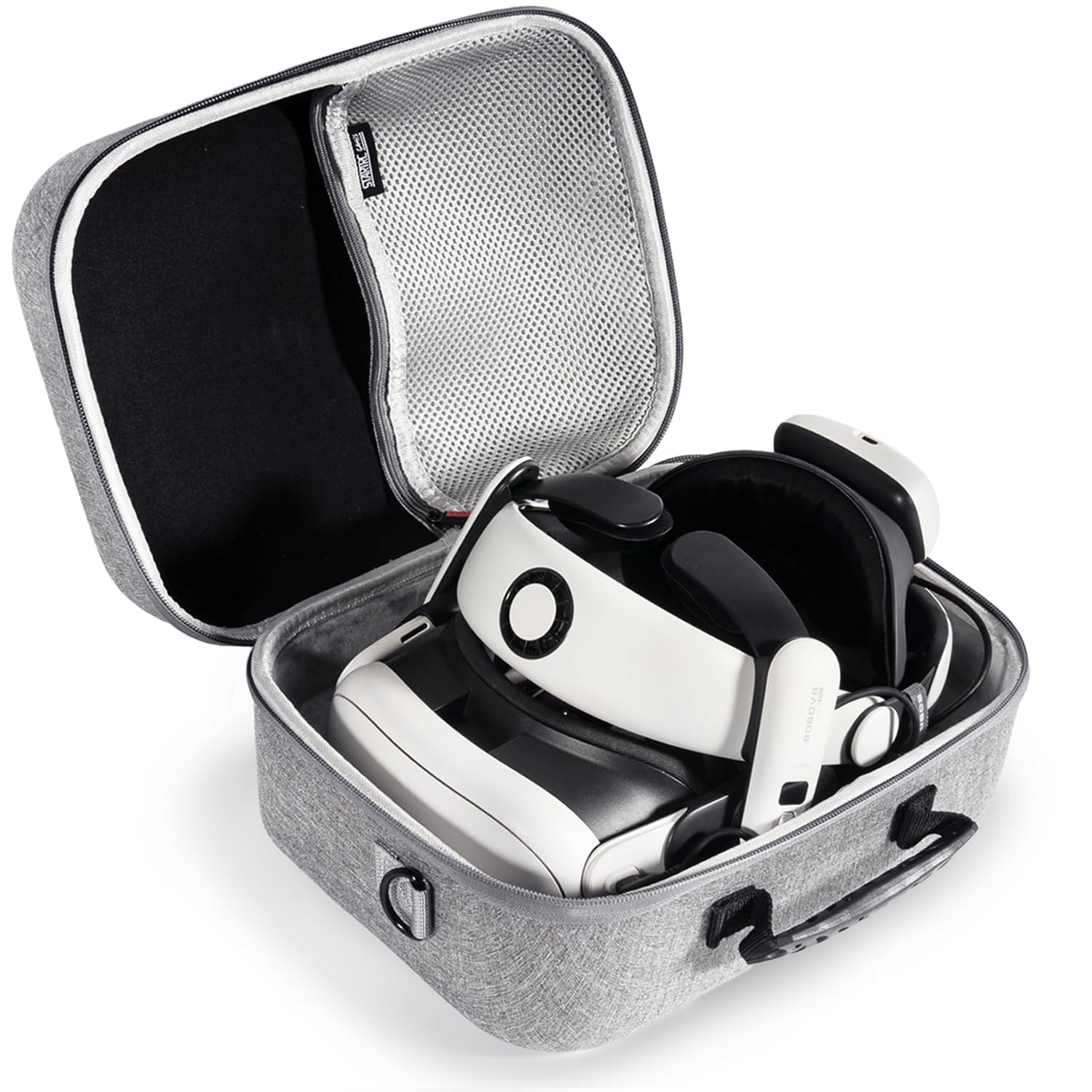 Tragetasche für Meta Quest 3, Reisetasche kompatibel mit BOBOVR S3 Pro Akku-Kopfgurt, Controllern und anderem Zubehör, Hartschalenetui und überlegener Schutz für Oculus Quest 3