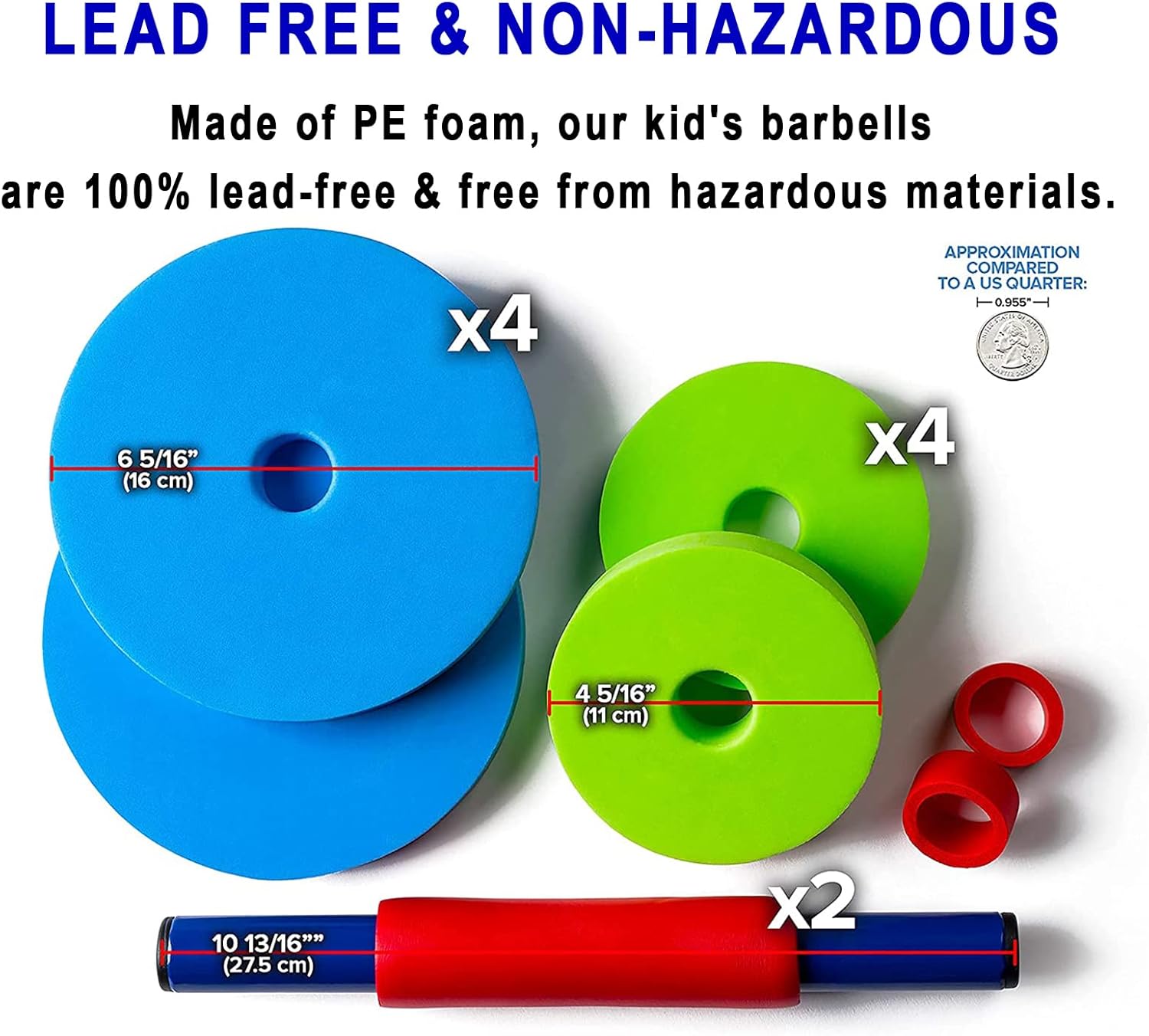 Kids Fun and Fitness Dumbbell Set, for Fitness Exercise Equipment for Boys & Girls Children's Day Gift Birthday Present, Kids Adjustable Dumbbell Toy Set