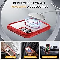 Vista 1235 de Miracase - Funda magnética para iPhone 13 Pro Max de 6.7 pulgadas (compatible con MagSafe), transparente, completo, protector de pantalla de vidrio