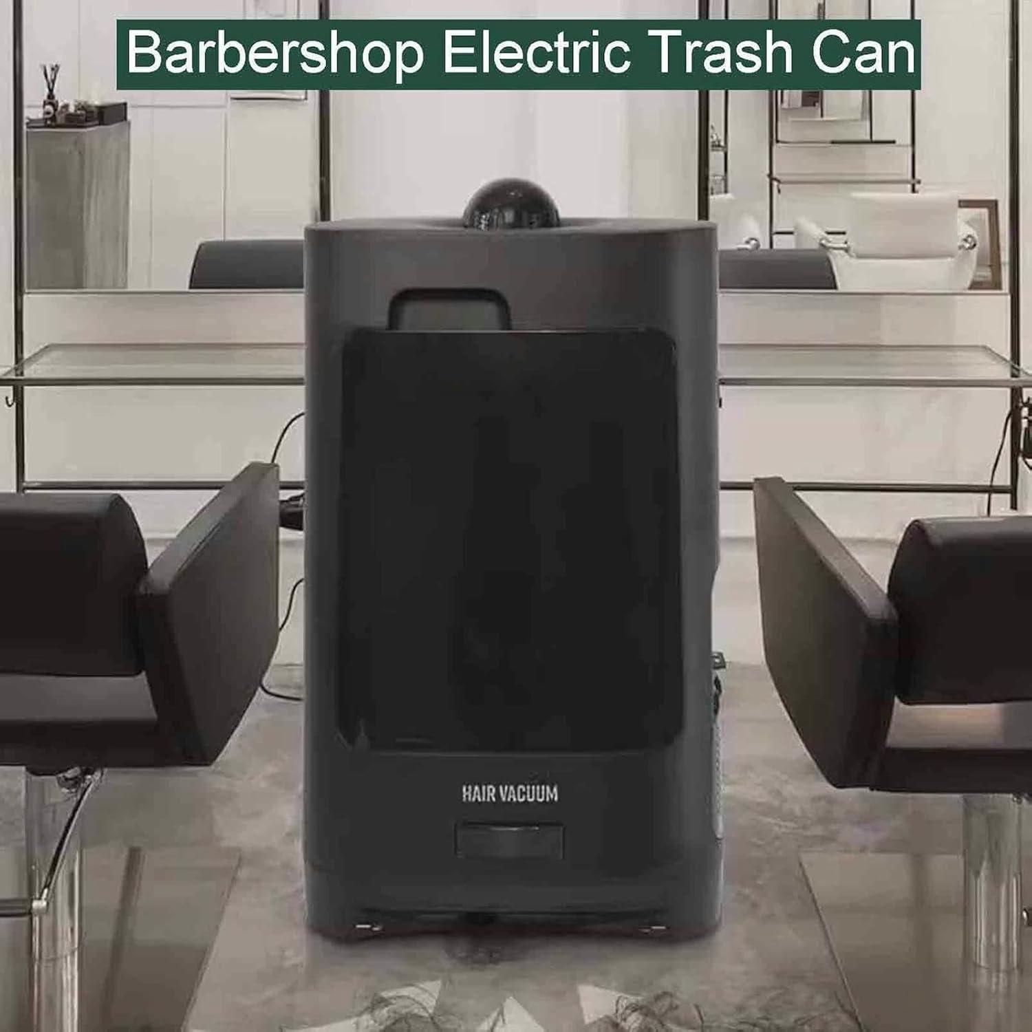 Salon Vacuum Cleaner with Broken Hair, Touchless Stationary Vacuum, Barbershop Electric Trash Can, for Commercial use
