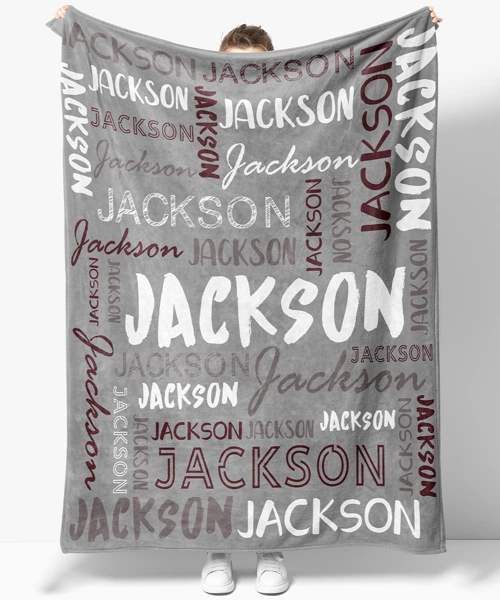 OLIVE OLIVIA Personalized Blankets for Kids with Names,Customized Blankets with Name for Adult,Custom Blanket,Gift for Birthday, 30‘ x 40‘