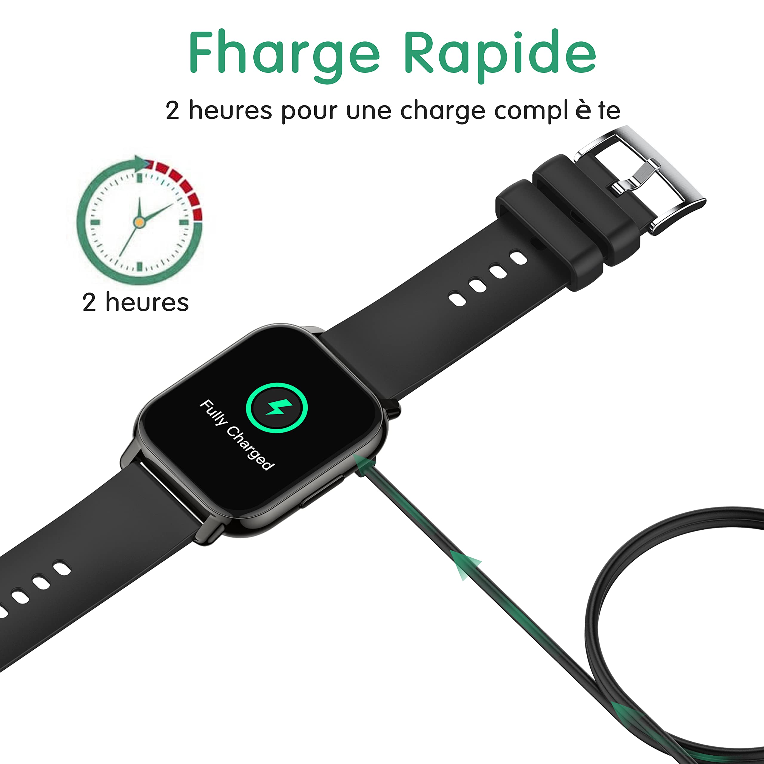 Popglory P22 2pcs Smart Watch Charger, Portable Magnetic