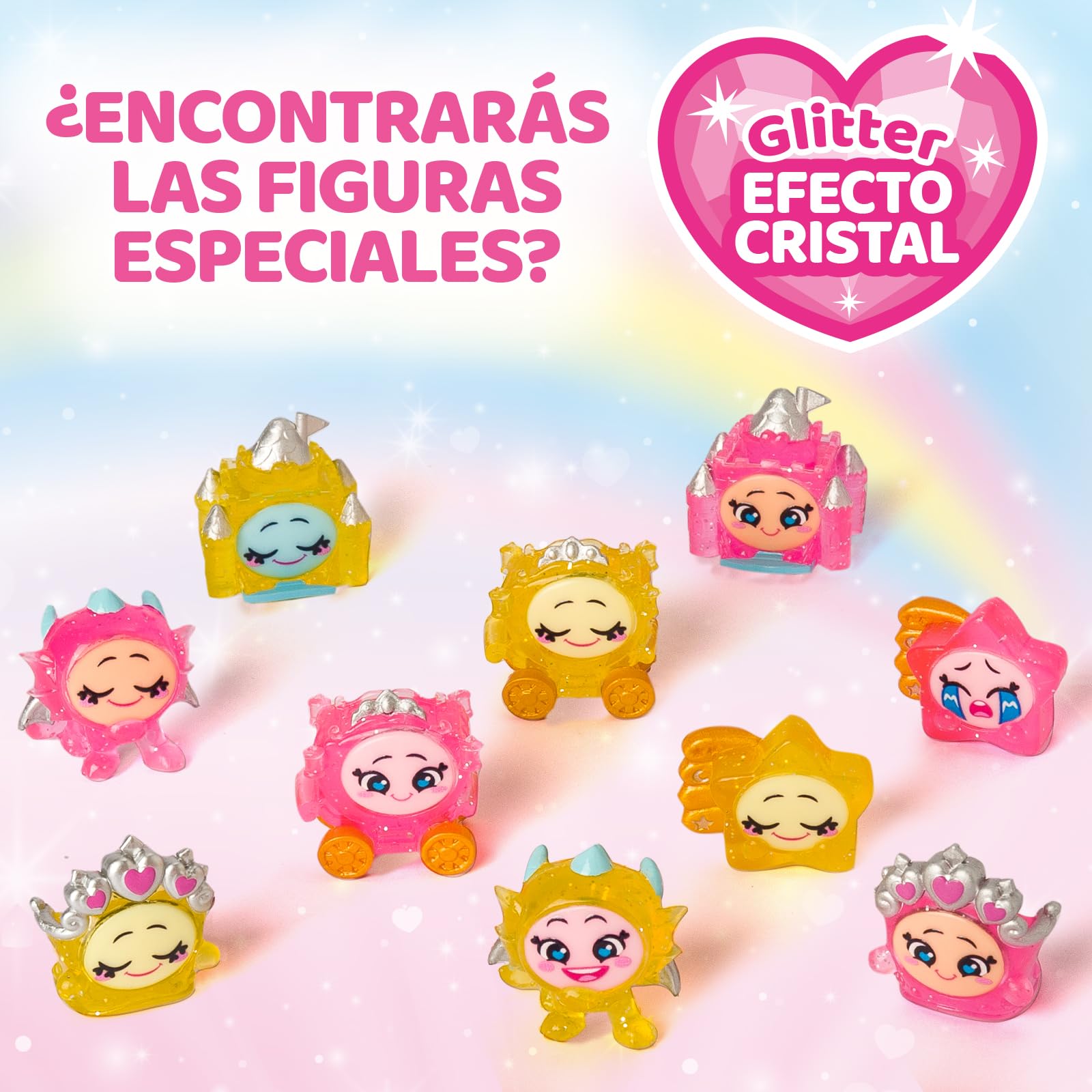 MOJIPOPS Rainbow Series – One Pack. Caja con 24 sobres con figuras coleccionables. Cada sobre Contiene 1 Mojipop sorpresa y 1 Checklist