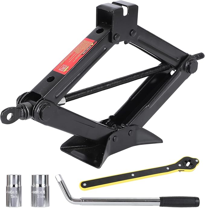 Car Scissor Lift Jack 2 Ton/ 4409 lbs Capacity, Steel Leveling Car Jacks Kit with