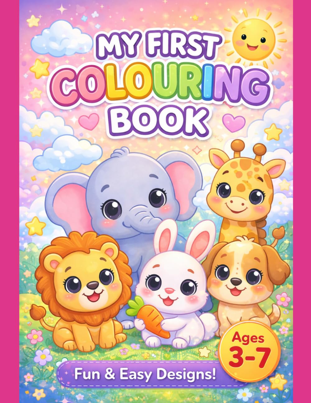 My First Animal Coloring Book for Kids Ages 3–7: Cute & Easy Animals for Toddlers and Preschool