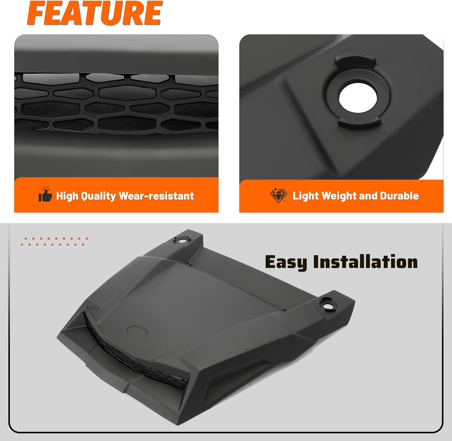 KUAFU Hood Scoop Air Intake Compatible With 2014-2018 Polaris RZR XP 1000 2014-2018 RZR XP 4 1000/XP 1000 2016-2020 RZR 1000 S 2015-2020 RZR 900/S/XC Vent Replacement for 2881467