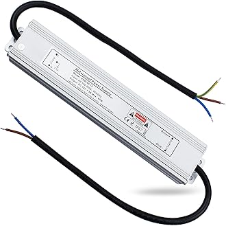 REYLAX 12V LED Driver Lighting Outdoor Transformer 60W 5A, IP67 Waterproof Transformer, Constant Voltage LED Power Supply, AC to DC Low Voltage Light Adapter, for Garden LED Lamps and Shed Light