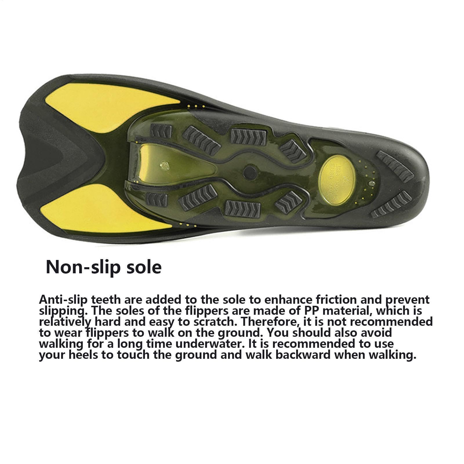 Pinne da snorkeling per nuoto, pinne da adulto, corte