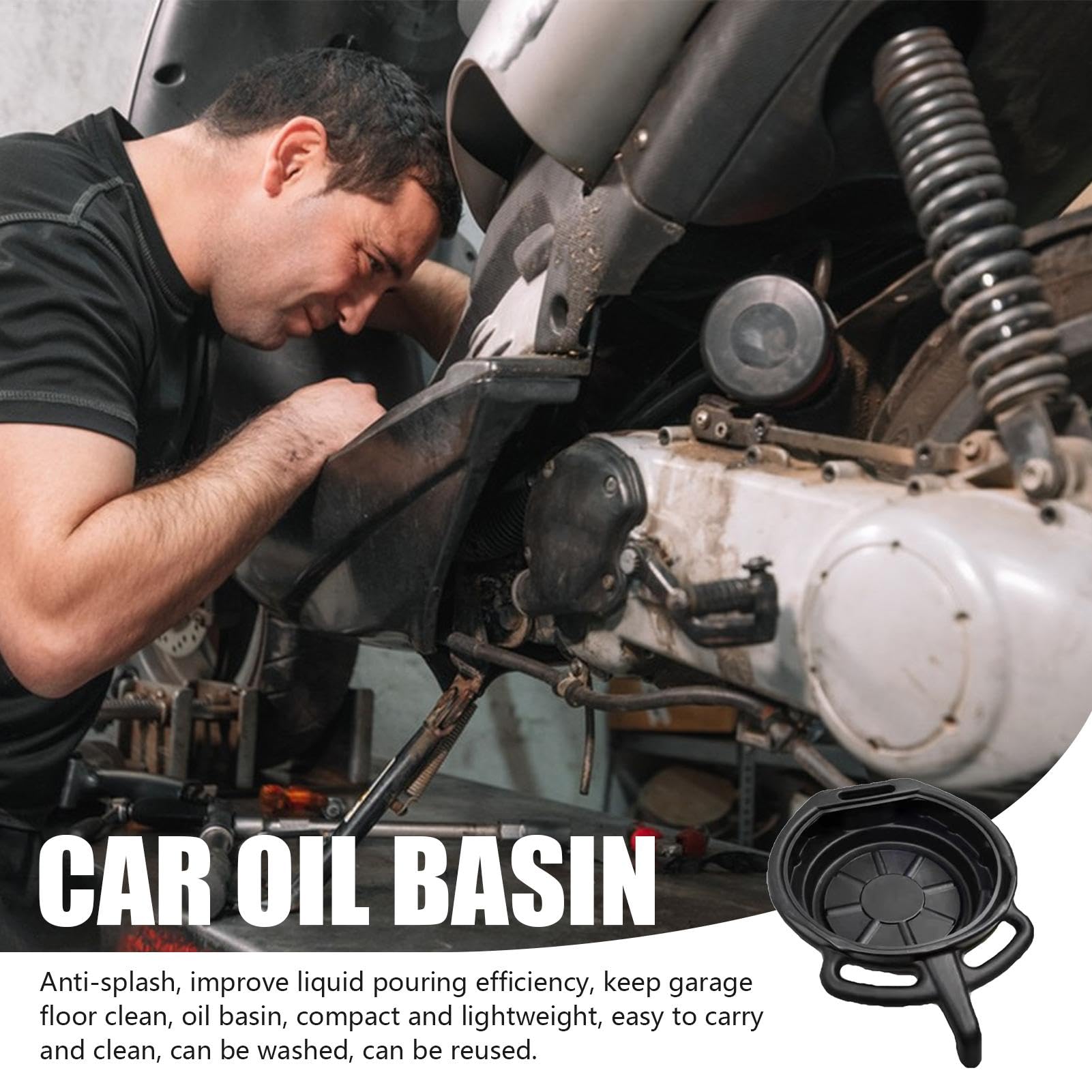 Bandeja de de Bandeja recogedora de antisalpicaduras | Contenedor de de motor, recipiente de de a prueba de fugas, bandejas de de , gran capacidad para automóviles motocicletas
