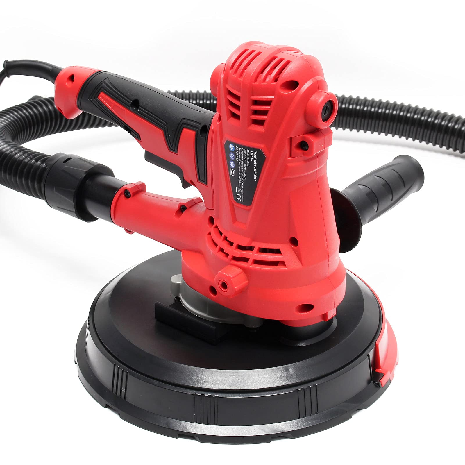 XPOtool Levigatrice 1280W Con aspirazione, disco di levigatura da 215 mm e impugnatura supplementare