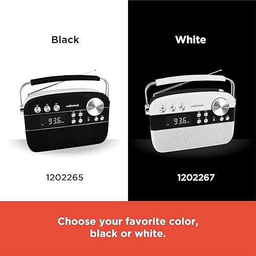 Miniatura 3 de RadioShack Radio vintage de 2 bandas AMFM con función Bluetooth y puertos USBTF (blanco)