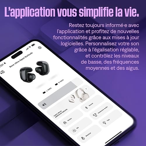 Bose Ultra Open Bluetooth Earbuds with OpenAudio Technology, Open Ear Wireless Earbuds, Up to 48 Hours of Battery Life, Midnight Violet - Limited Edition - 7