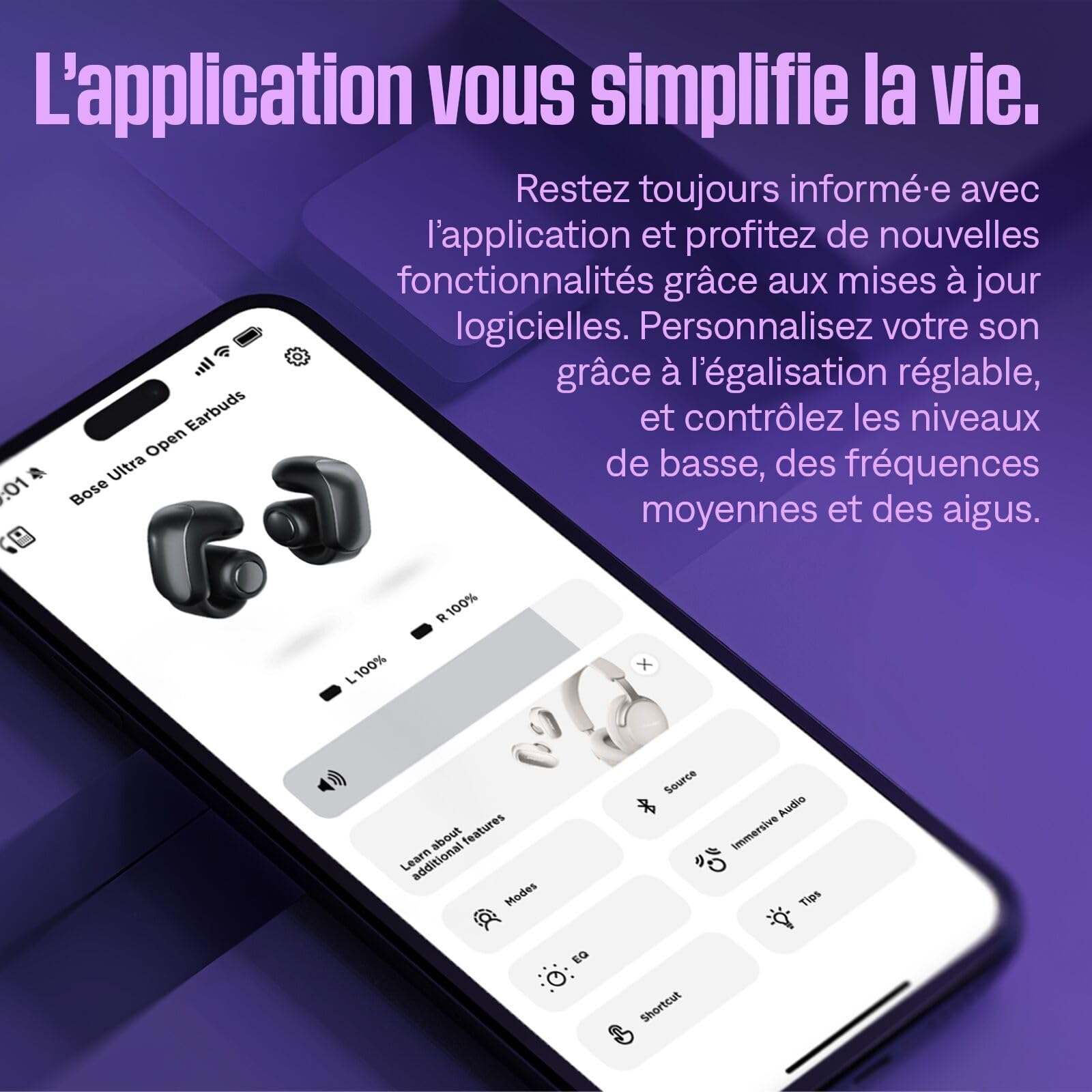 Bose Ultra Open Earbuds, Écouteurs Oreilles Libres avec Technologie OpenAudio, Écouteurs stéréo Ouverts sans Fil, Jusqu’à 48h d’autonomie, Sable Bois flotté - Édition limitée