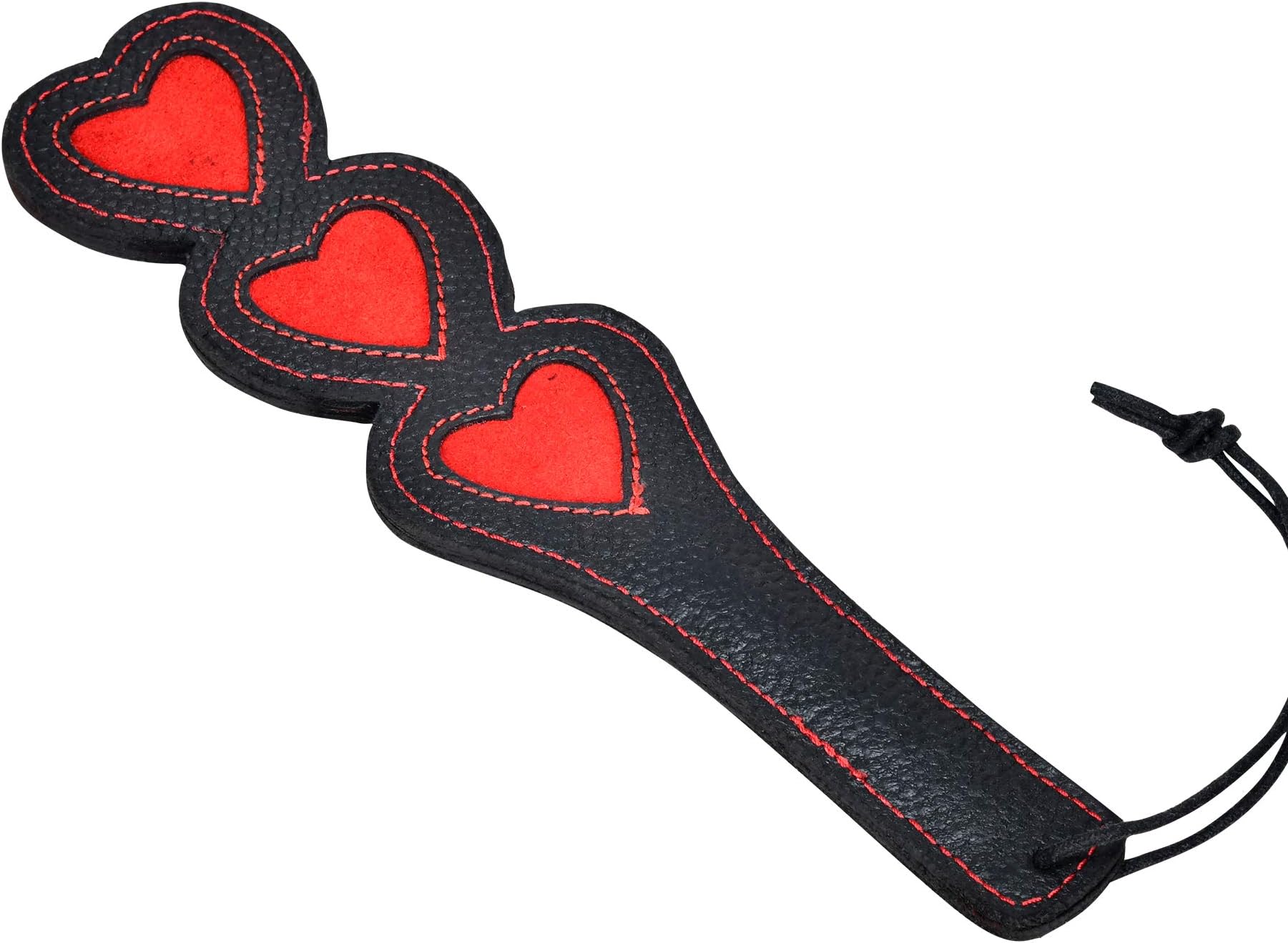 Premium Quality Real Grain Leather Bat/Paddle with Heart Shaped Cutouts for Sports