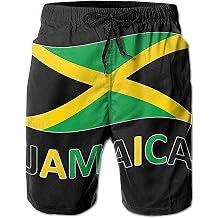 CUTEDWARF Mens Board Shorts Jamaican Flag Swim Trunks Summer Beach Shorts