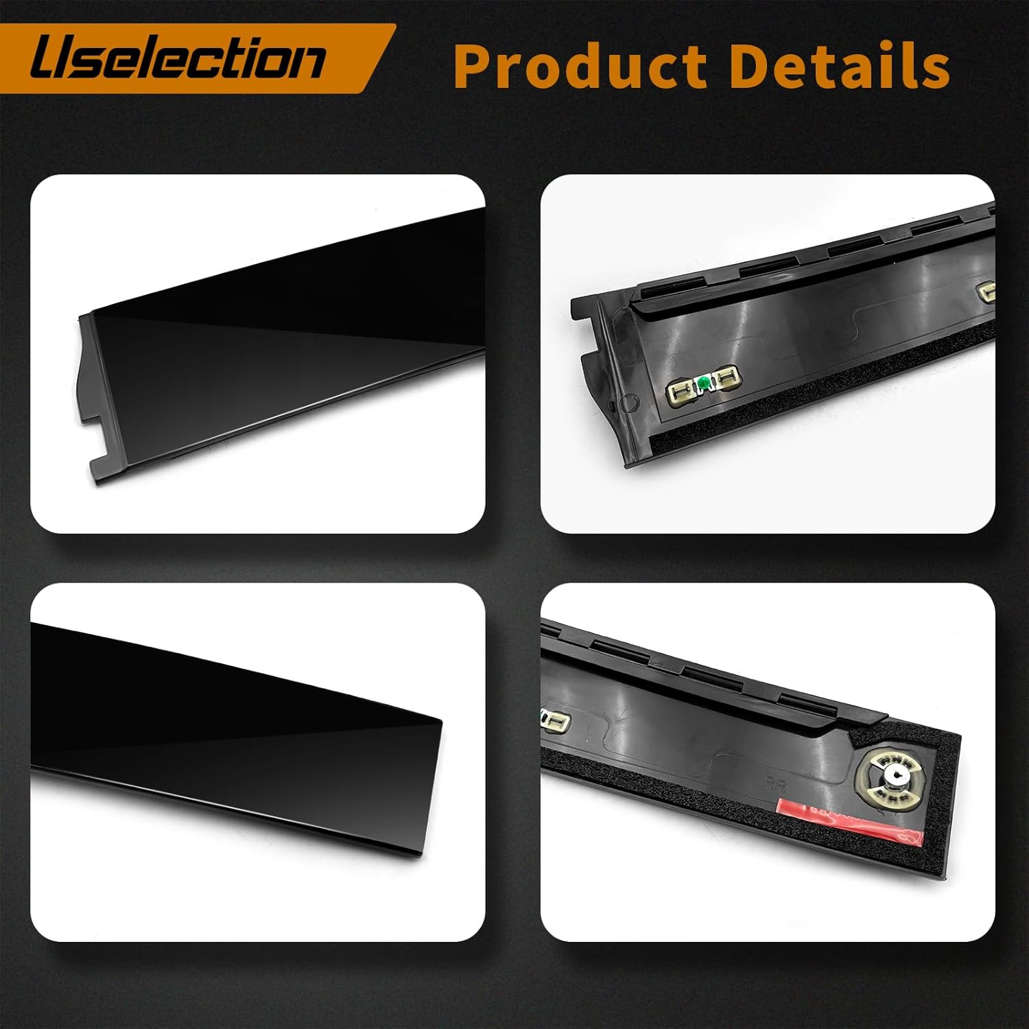 B-Pillar Trim Molding (Pair), Compatible with 2015-2018 Chevy Suburban/Tahoe, GMC Yukon, Cadillac Escalade, Rear Door Driver & Passenger Side Forward Door Applique, Window Moulding (926-243 926-244)