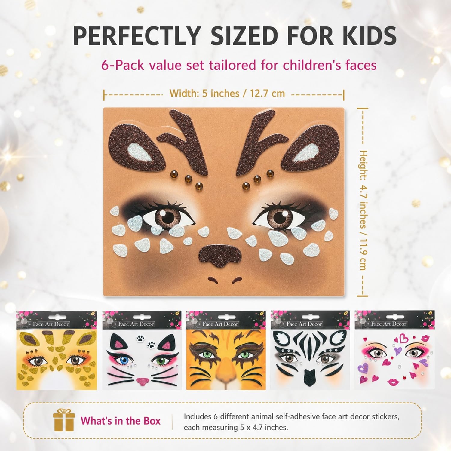 Amazon.com: 6-Pack Halloween Face Art Stickers for Kids – Reusable
