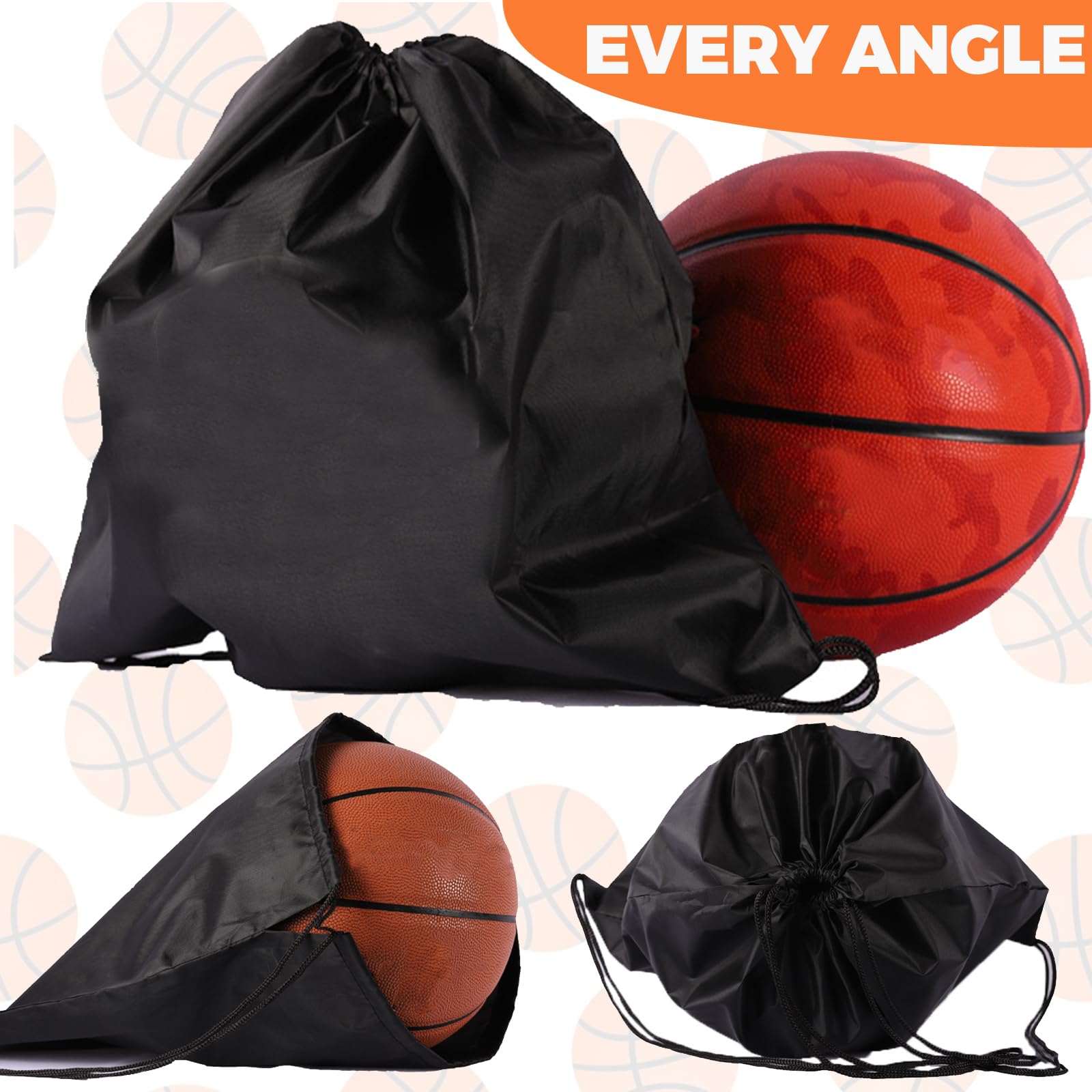 Sac à Dos de Basketball avec Poche Filet, Accessoires de Basketball, sac à dos, sac de basket-ball, poche filet avec mousqueton, poche filet pour le football, basket-ball