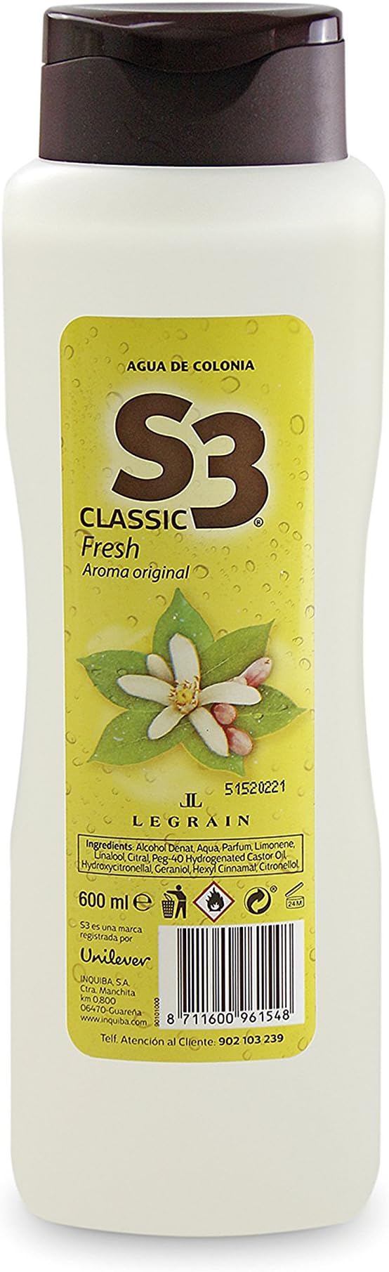 JL LegrainS3 – Classic Body Splash (Cologne) – 600ml