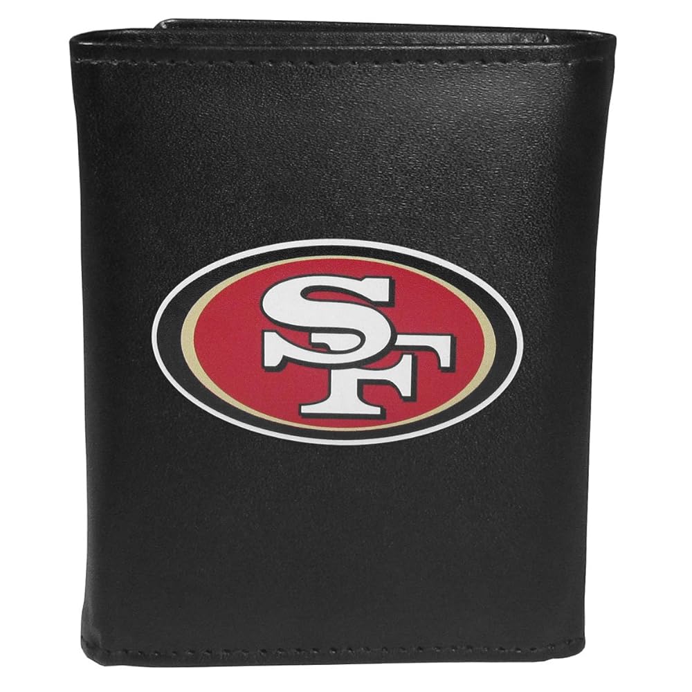 Siskiyou Sports NFL San Francisco 49ers Tri-fold Wallet Large Logo, Black