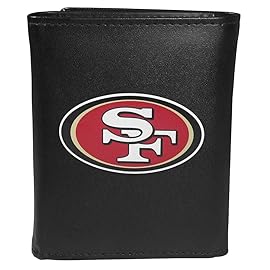 Siskiyou Sports NFL San Francisco 49ers Tri-fold Wallet Large Logo, Black