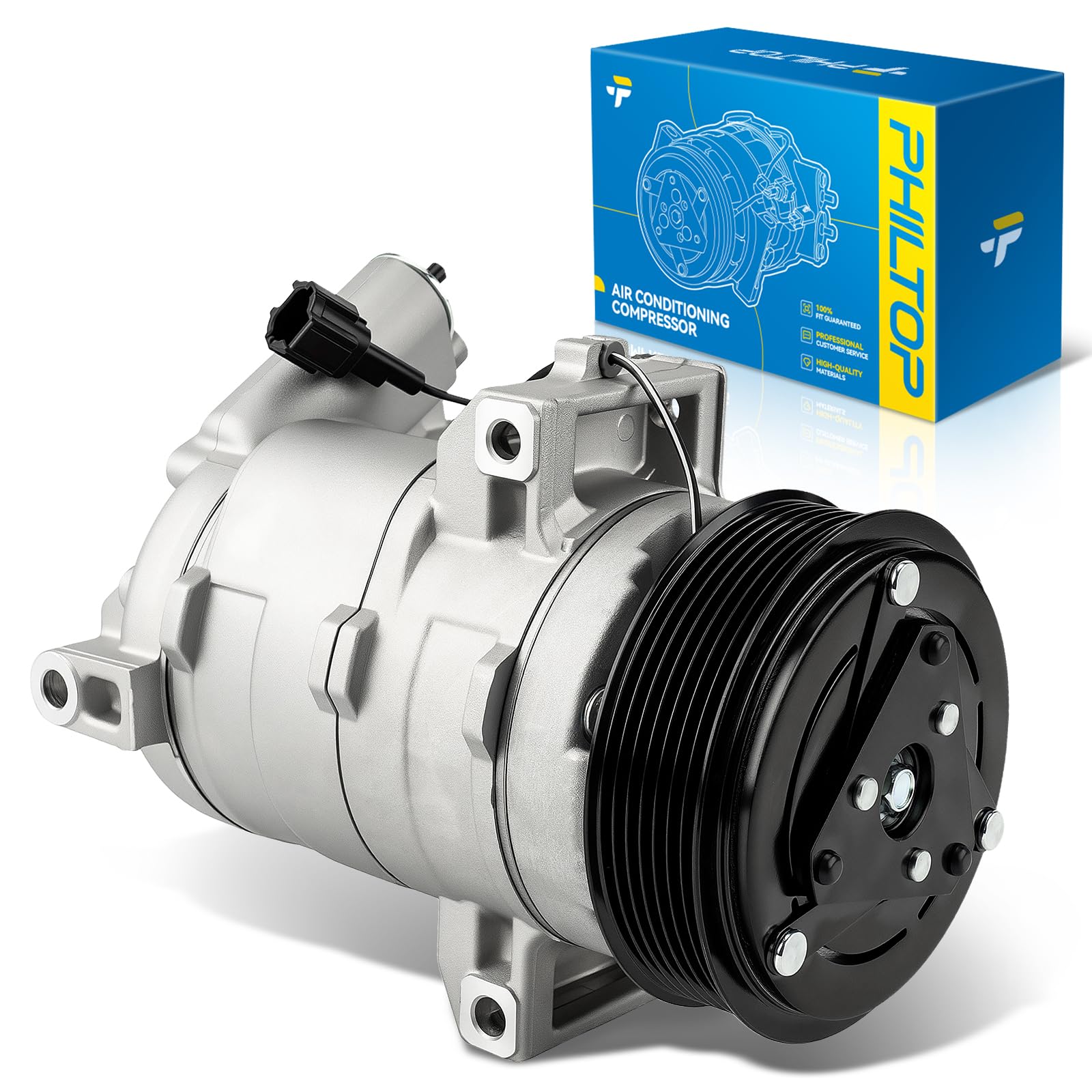 PHILTOP NEW AC Compressor for Pathfinder 2005-2012 4.0L, NV1500 2012-2021