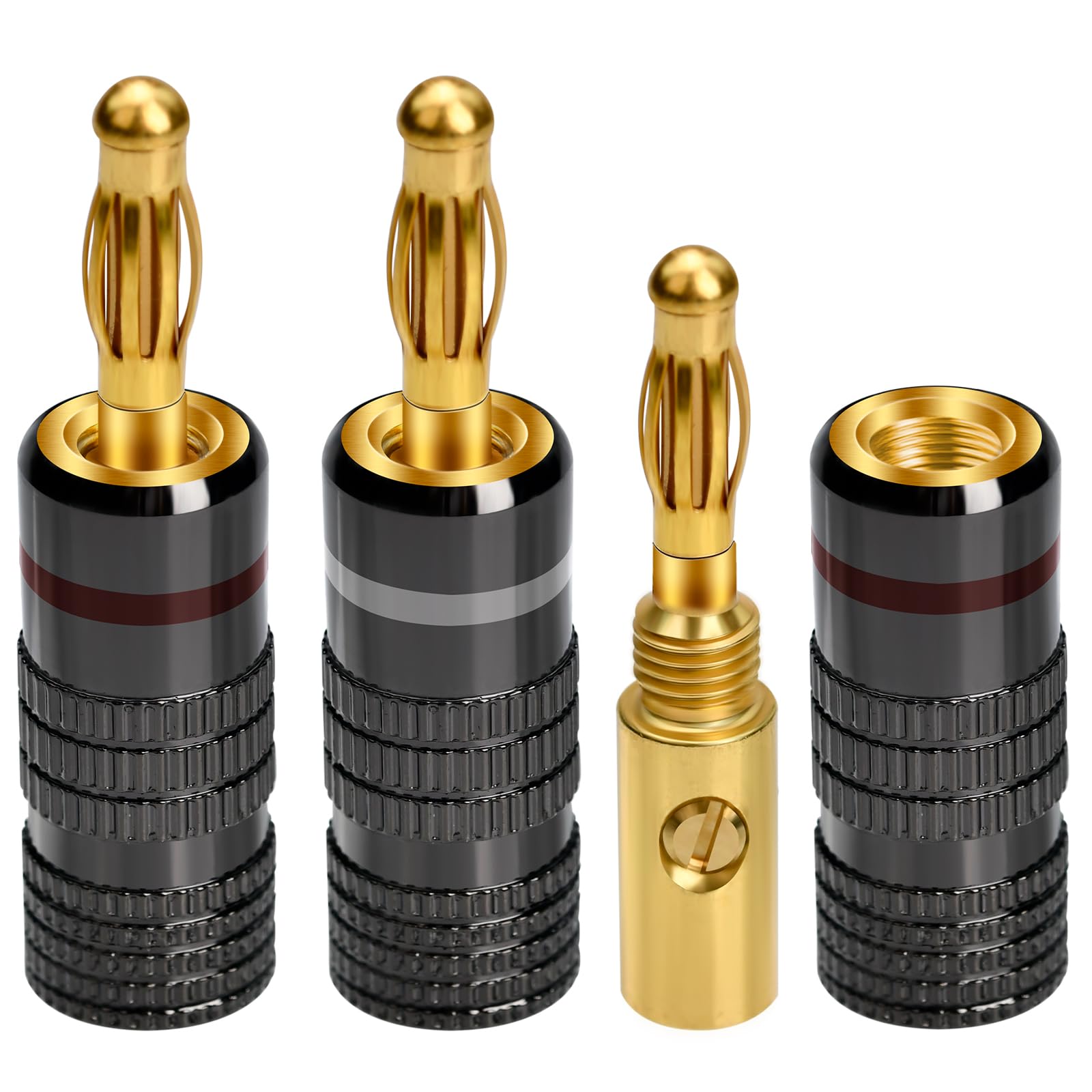 Banane Diffusori Hifi Connettori A Banana Con Motivo Oro Audio Hifi Spina Adattatore Connettore Cavo Altoparlante Terminale A Banana Jack Per Segnale HiFi Banana Pi