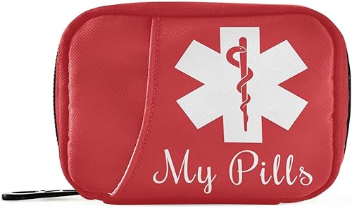 Organizador de píldoras, pastillero médico para 7 días, bolsa organizadora de píldoras de viaje con cremallera, funda semanal portátil, tamaño