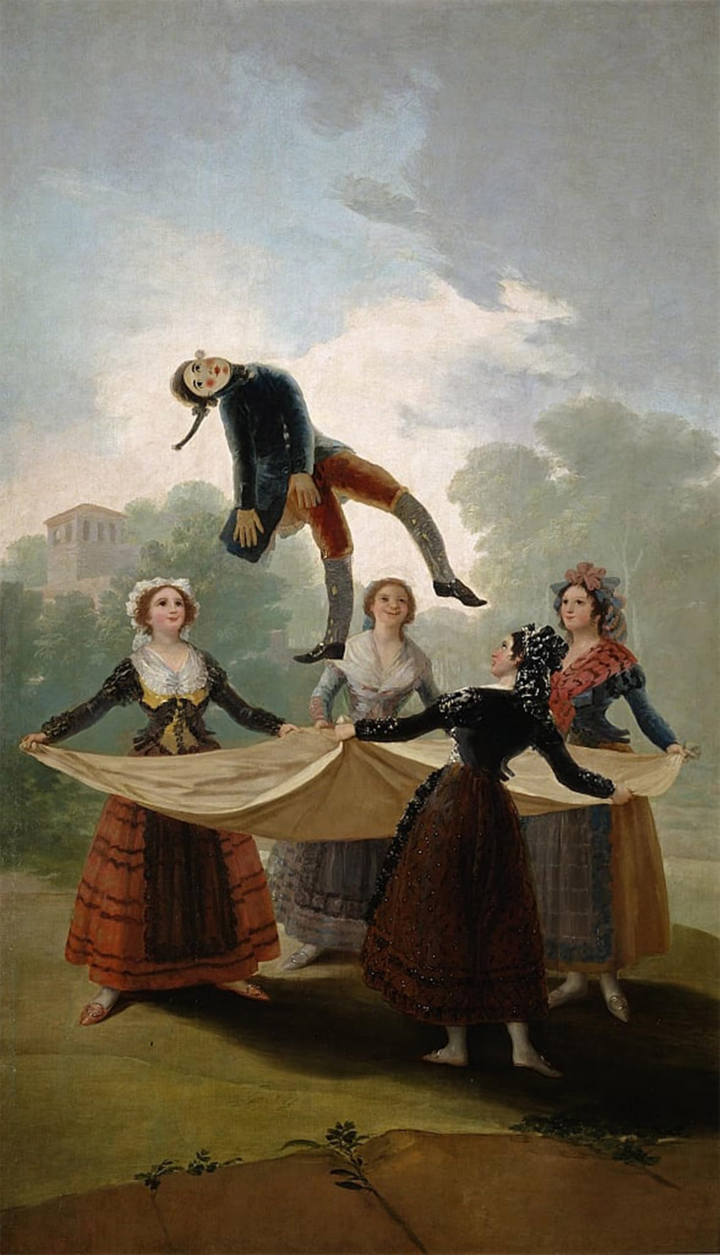 Serendipitp No Frame Vintage Wall Art Canvas Nordic Poster Canvas Print Picture The Straw Manikin El Pelele By Francisco De Goya Wall Art Poster For Home Decor 60X90cm