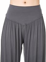 Vista 20 de Pantalones de algodón para mujer, elásticos, suaves, para yoga, deportes Gris
