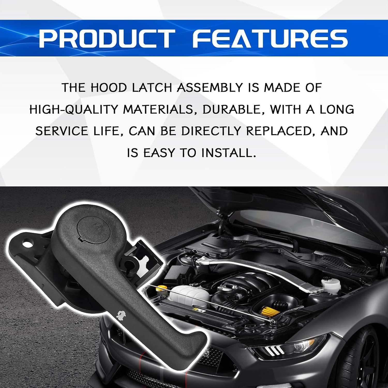Hood Release Handle for 2013-2020 Ford Fusion Lincoln MKZ Hood Latch Assembly Bonnet Open Pull Release Handle with Mounting Bracket Replaces# HS7Z-16B626-A, DS7Z-99042C74-A