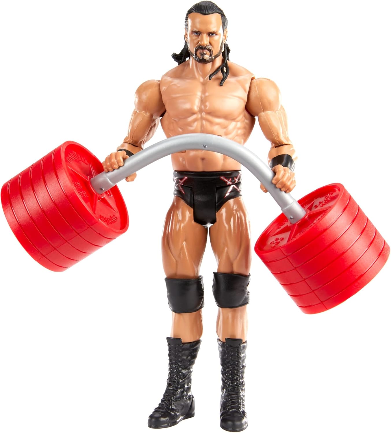 ​WWE Wrekkin Series 7 Drew McIntyre 6 in Action Figure with Slamming Action Gripping Hands and Bendable Barbell Weights Accessory Poseable 6 in Gift for Ages 6 Years Old and Up