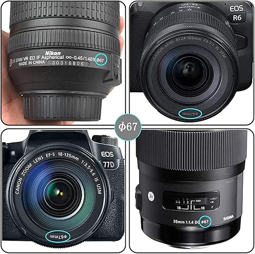 Miniatura 10 de Tapa de lente de cámara de 2.047 in, cubierta de lente de cámara Draduo a presión, compatible con cámara Nikon Canon Sony